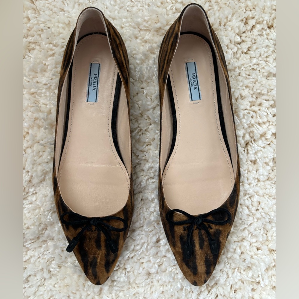 Prada Leopard Print Ballet Flat Size 40